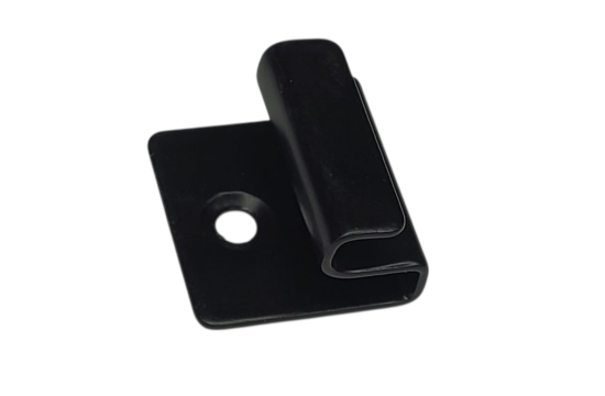 Klip fasádnej dosky PROFI lamelovej 170x28 mm, kov - pozink čierny Klip fasádnej dosky PROFI lamelovej 170x28 mm, kov - pozink čierny