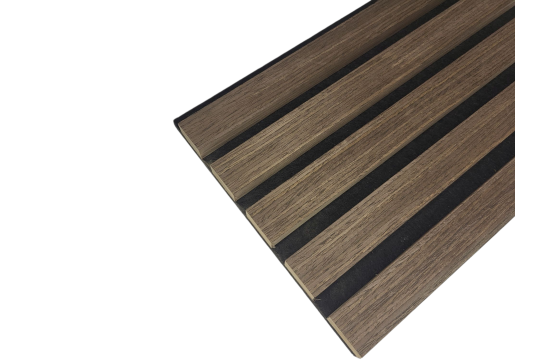 Lamelový akustický panel 2900x600 mm, ORECH TMAVÝ Lamelový akustický panel 2900x600 mm, ORECH TMAVÝ